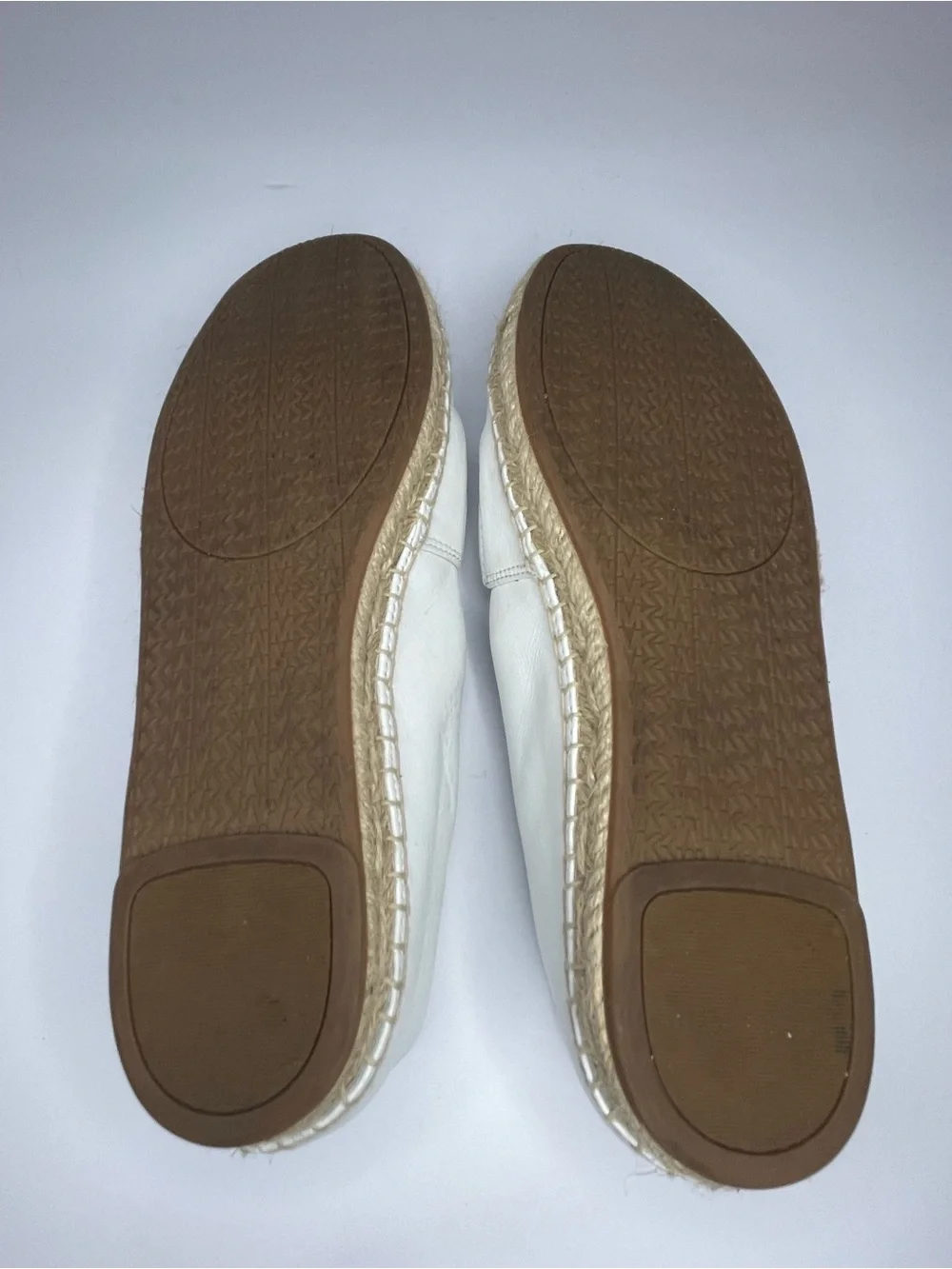 Michael Kors Heidi White Leather Slip-On Espadrille with Floral Accents size 36
